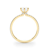 14k Gold Hidden Halo Pear Cut Engagement Ring