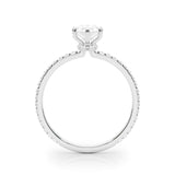 14k Gold Hidden Halo Pear Cut Engagement Ring