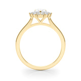 14k Gold Halo Pear Engagement Ring