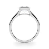 14k Gold Asscher Cut Bezel Set Engagement Ring