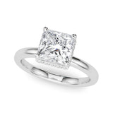14k Gold Hidden Halo Princess Cut Engagement Ring