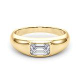 14k Gold Bezel Set Engagement Ring