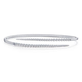 0.98ct Pave Bypass Cuff Bangle Bracelet
