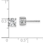 Nespoli Jewelers 14k White Gold 1.00ct Round F VS2 Lab Grown Diamond Stud Earrings