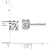 Nespoli Jewelers 14k White Gold 1.00ct Round F VS2 Lab Grown Diamond Stud Earrings