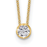 14k Yellow Gold Lab Grown .50ct Diamond Pendant