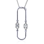 14k White Gold .33ct Diamond Dangle Pendant