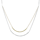 14k Gold & .15ct Diamond Double Layer Necklace