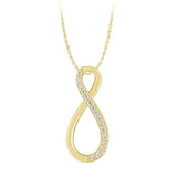 14k Yellow Gold .07ct Diamond Infinity Necklace