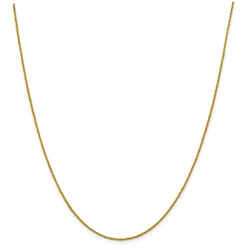 Nespoli Jewelers 14K 18 Inch 1mm Sparkle Singapore Chain with Lobster Clasp