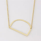 Gold Medium Sideways Initial D Necklace