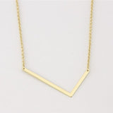 Gold Medium Sideways Initial L Necklace