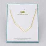 Gold Medium Sideways Initial L Necklace