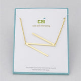 Gold Medium Sideways Initial N Necklace
