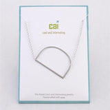Silver Medium Sideways Initial D Necklace