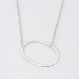 Silver Medium Sideways Initial O Necklace