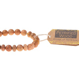 Petrified Wood Stone Stacker Bracelet