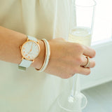 Rose Gold Flower Design Hair Tie Bracelet