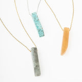 Silver Turquoise Stone of the Sky Point Necklace