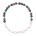 Scout Curated Wears Blue Sky Jasper Mini Stone With Chain Stacker Bracelet
