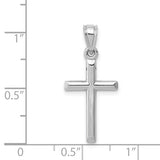 14k White Gold Cross Necklace