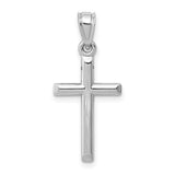 14k White Gold Cross Necklace