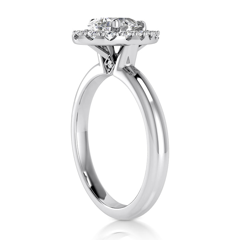 Pear Halo Engagement Ring