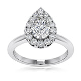 Pear Halo Engagement Ring