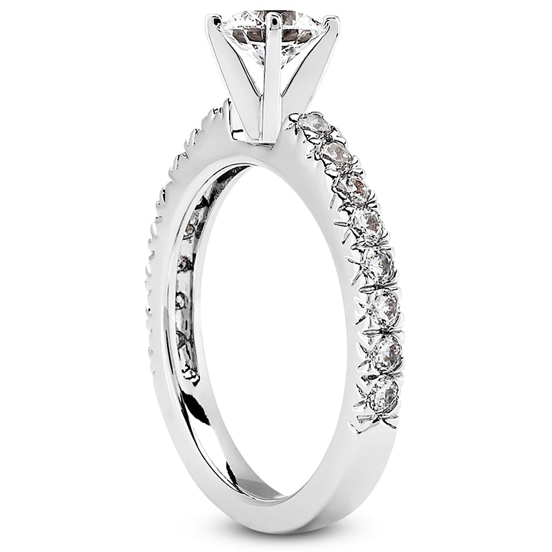 Nespoli Jewelers 14k White Gold Round Engagement Ring 1307