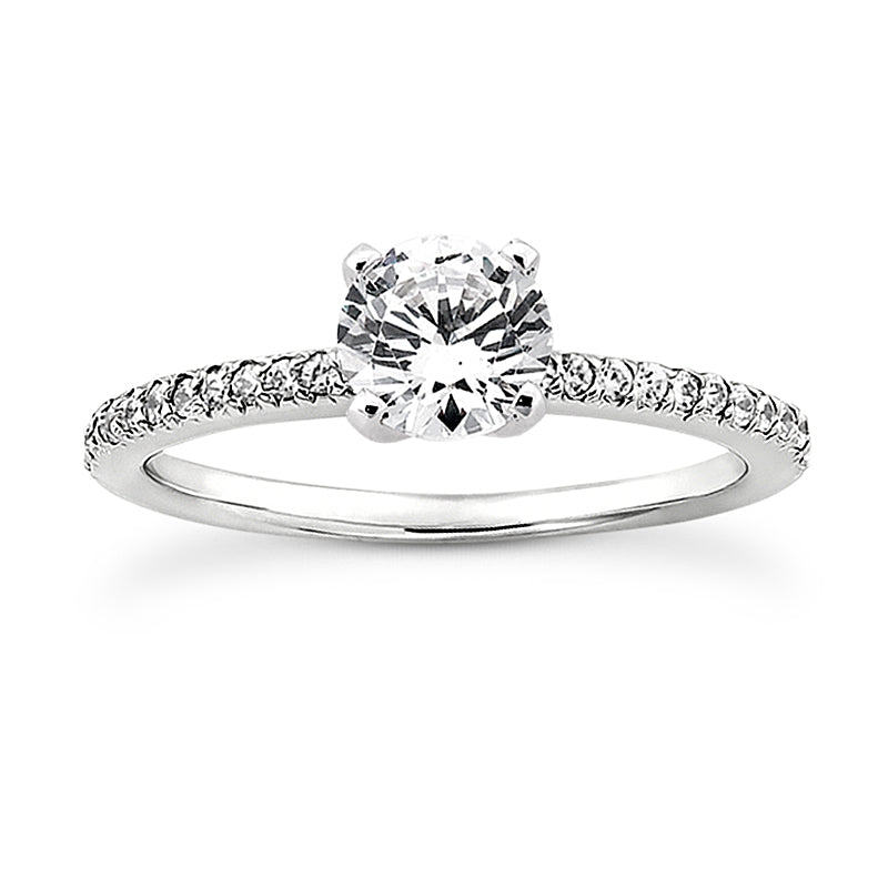 Nespoli Jewelers 14k White Gold Round Engagement Ring 3009