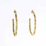 Gold Marble Hoop Earrings