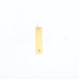 Gold Trinket Bar Letter Tag