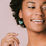 Scout Gold Howlite Prism Hoop Earrings