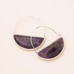 Scout Silver Amethyst Prism Hoop Earrings