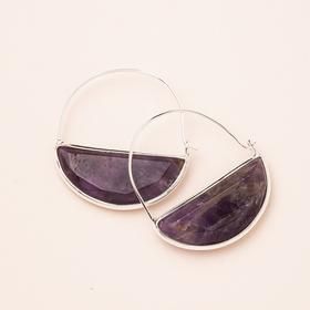 Scout Silver Amethyst Prism Hoop Earrings