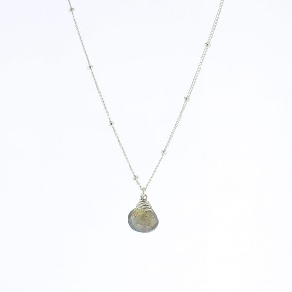 Lotus Jewelry Studio Sterling Silver Labradorite Trinket Necklace