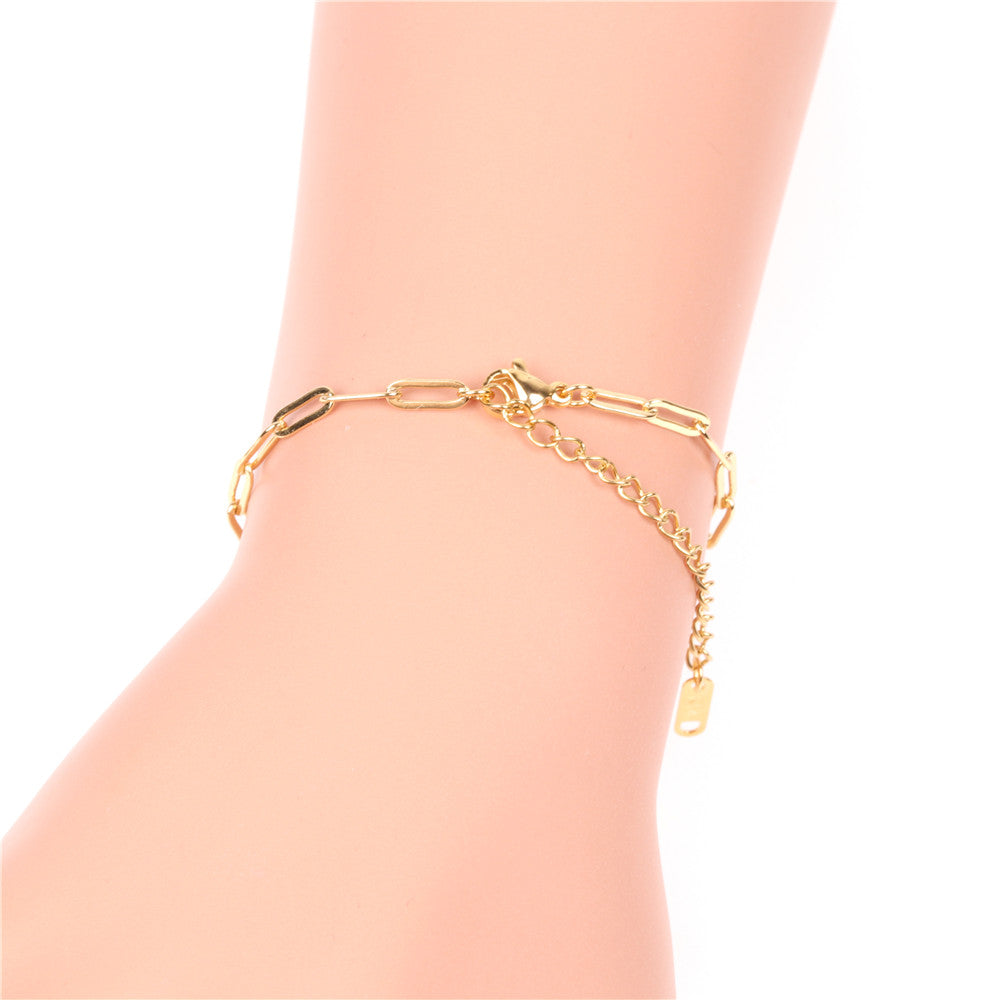 Paper Clip Chain Adjustable Bracelet