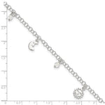 Sterling Silver Sun Moon & Stars Anklet