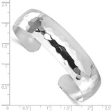 Sterling SIlver Polished Hammered Cuff Bracelet