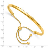Sterling SIlver Gold-plated Cuff Adjustable Bracelet