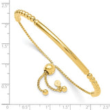 Sterling Gold-plated Beaded Adjustable Bolo Bracelet