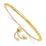 Sterling Gold-plated Beaded Adjustable Bolo Bracelet
