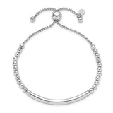 Sterling SIlver Beaded Adjustable Bolo Bracelet