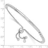 Sterling SIlver Beaded Adjustable Bolo Bracelet