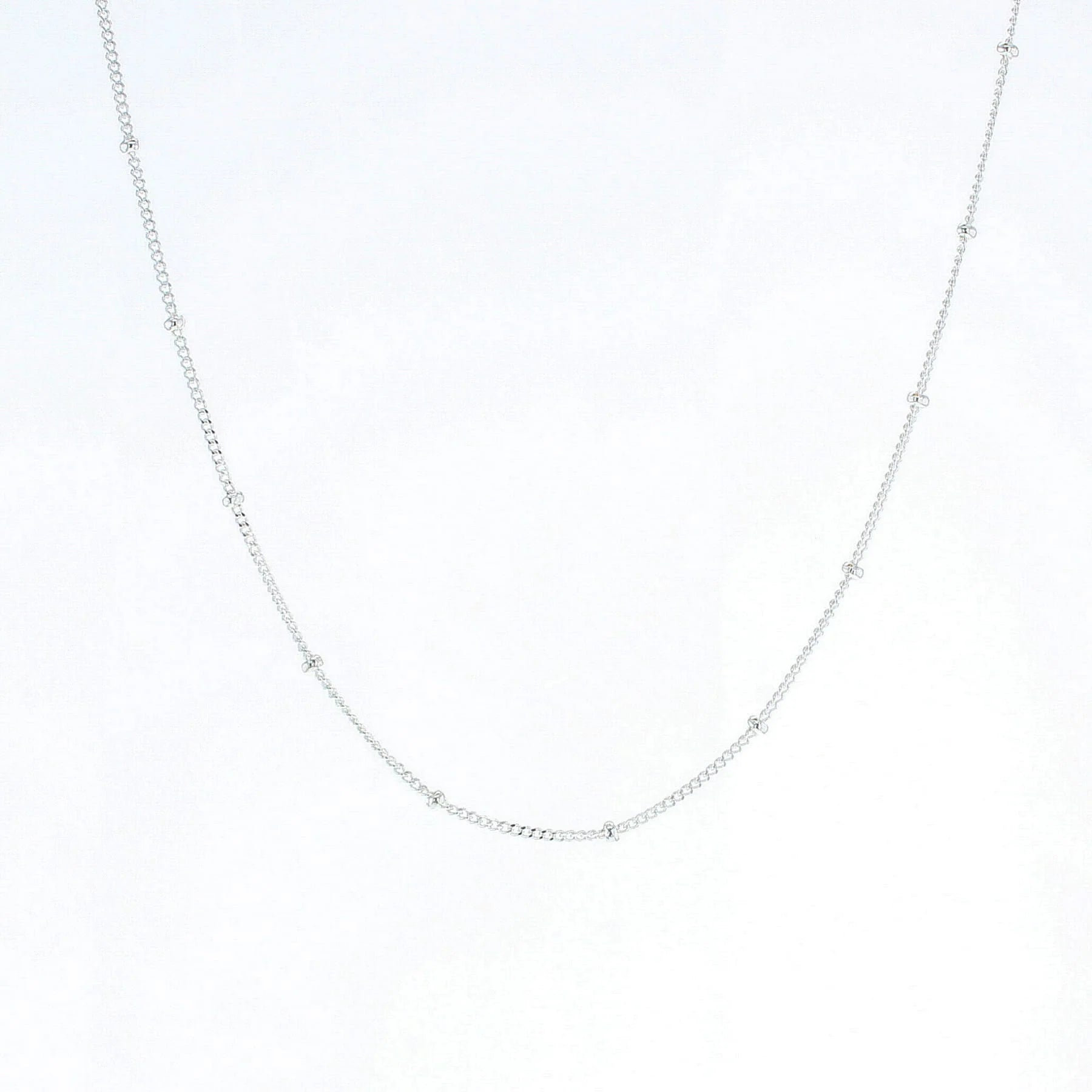 16 Inch Beaded Curb Chain
