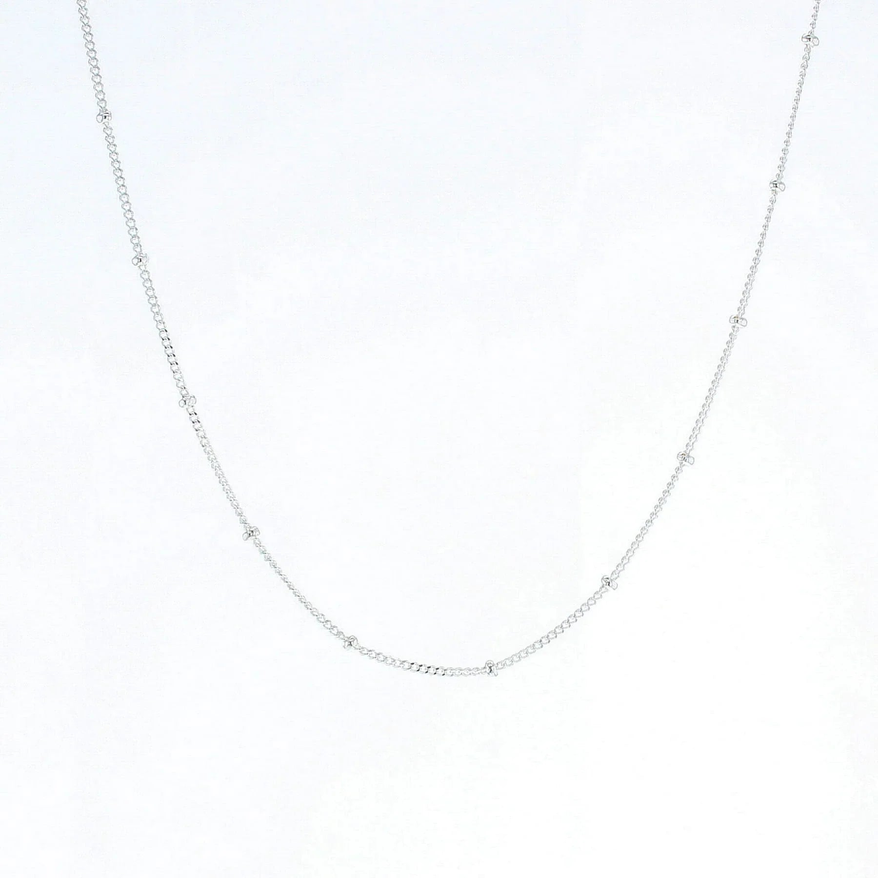 16 Inch Beaded Curb Chain