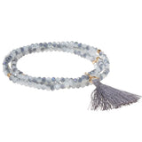 Cloud Grey Tassel Wrap
