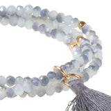 Cloud Grey Tassel Wrap