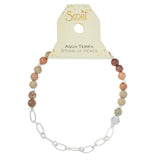 Scout Curated Wears Aqua Terra Mini Stone With Chain Stacker Bracelet Edit alt text