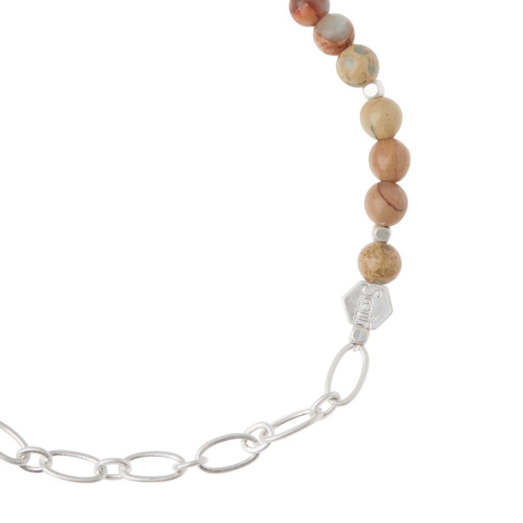 Scout Curated Wears Aqua Terra Mini Stone With Chain Stacker Bracelet Edit alt text